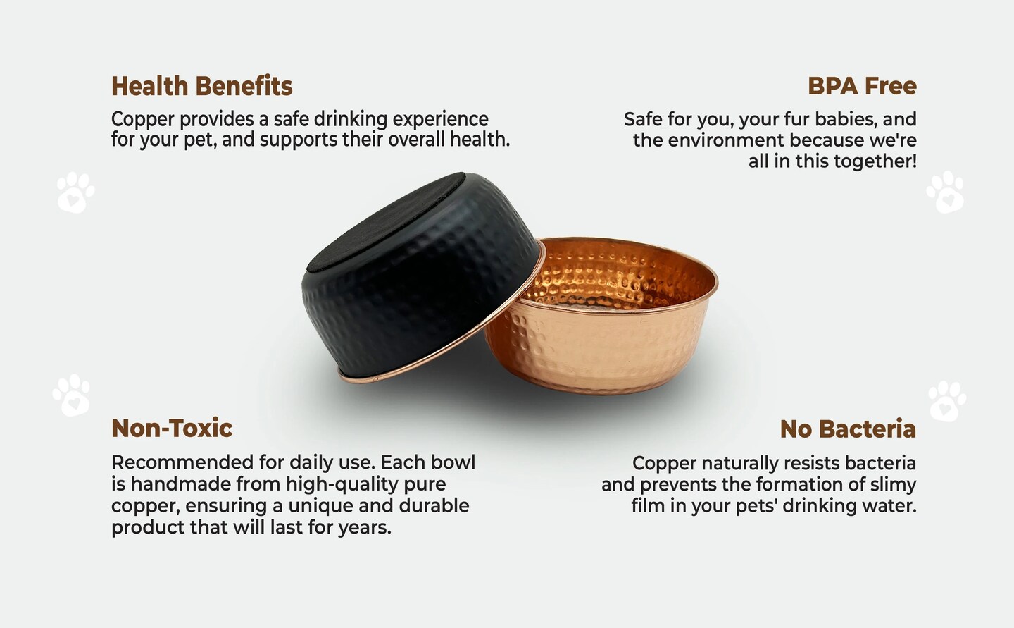 100 Percent Pure Copper Pet Water Bowl Hand Hammered Copper Dog