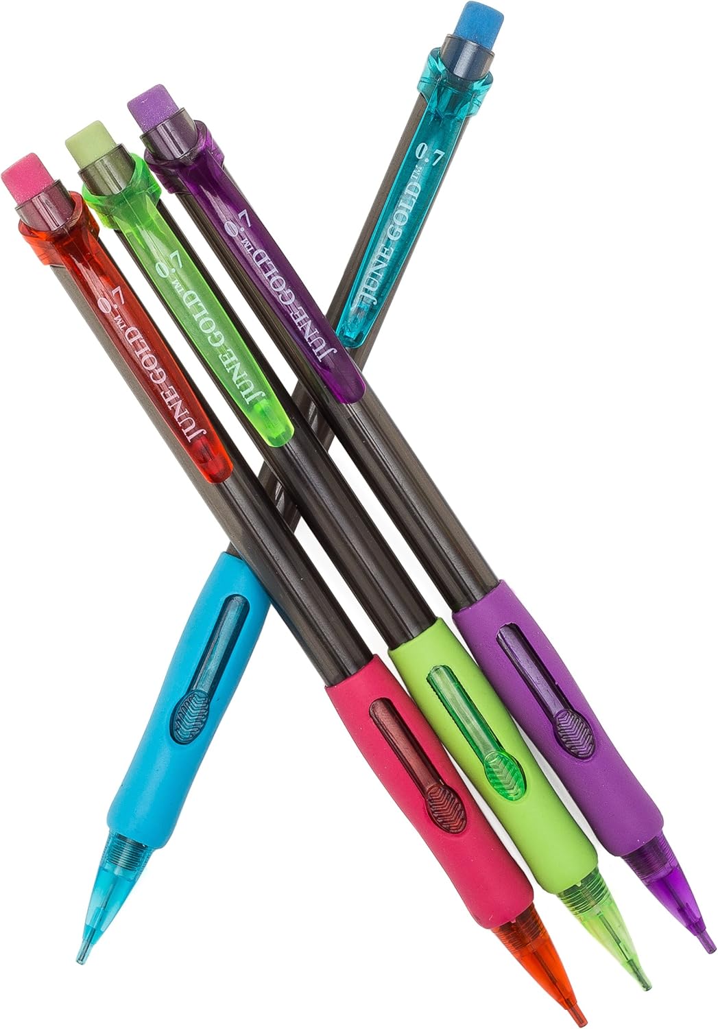 72 Mechanical Pencils, 0.7 mm HB Lead, 2 Lead Dispensers with 220 Refills &#x26; 16 Erasers, Break Resistant, Convenient Side Click &#x26; Soft Non-Slip Grip