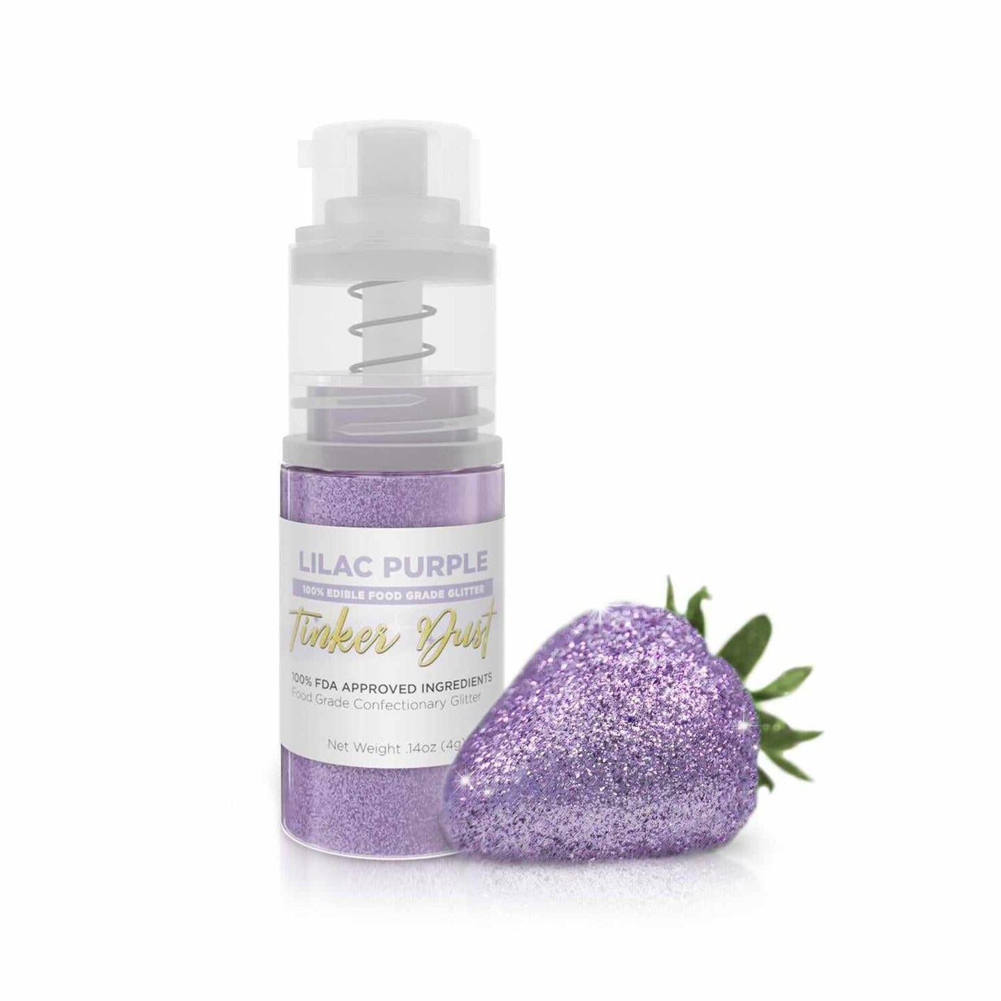 Bakell - Lilac Purple Tinker Dust Edible Glitter (4g, 1x Spray Pump) for Food, Desserts, and Beverages!