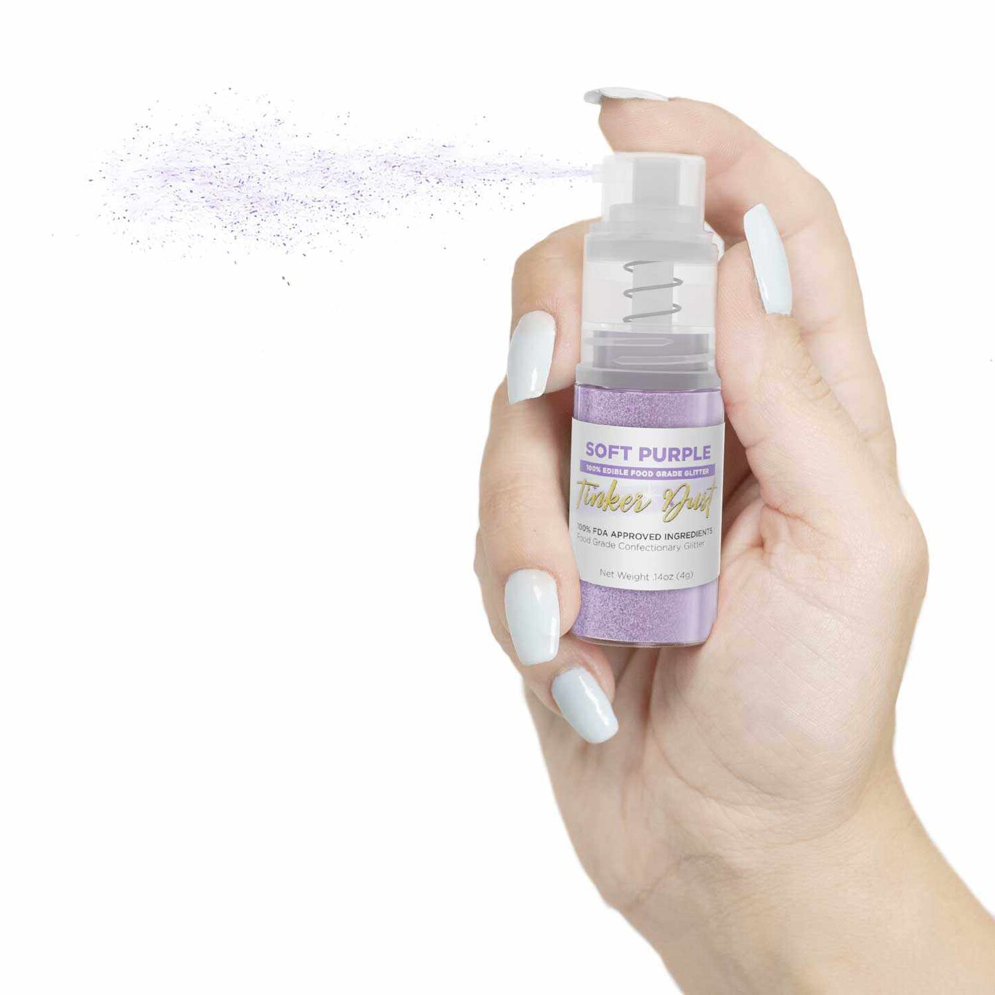 Soft Purple Edible Glitter Spray 4g Pump | Tinker Dust&#xAE;