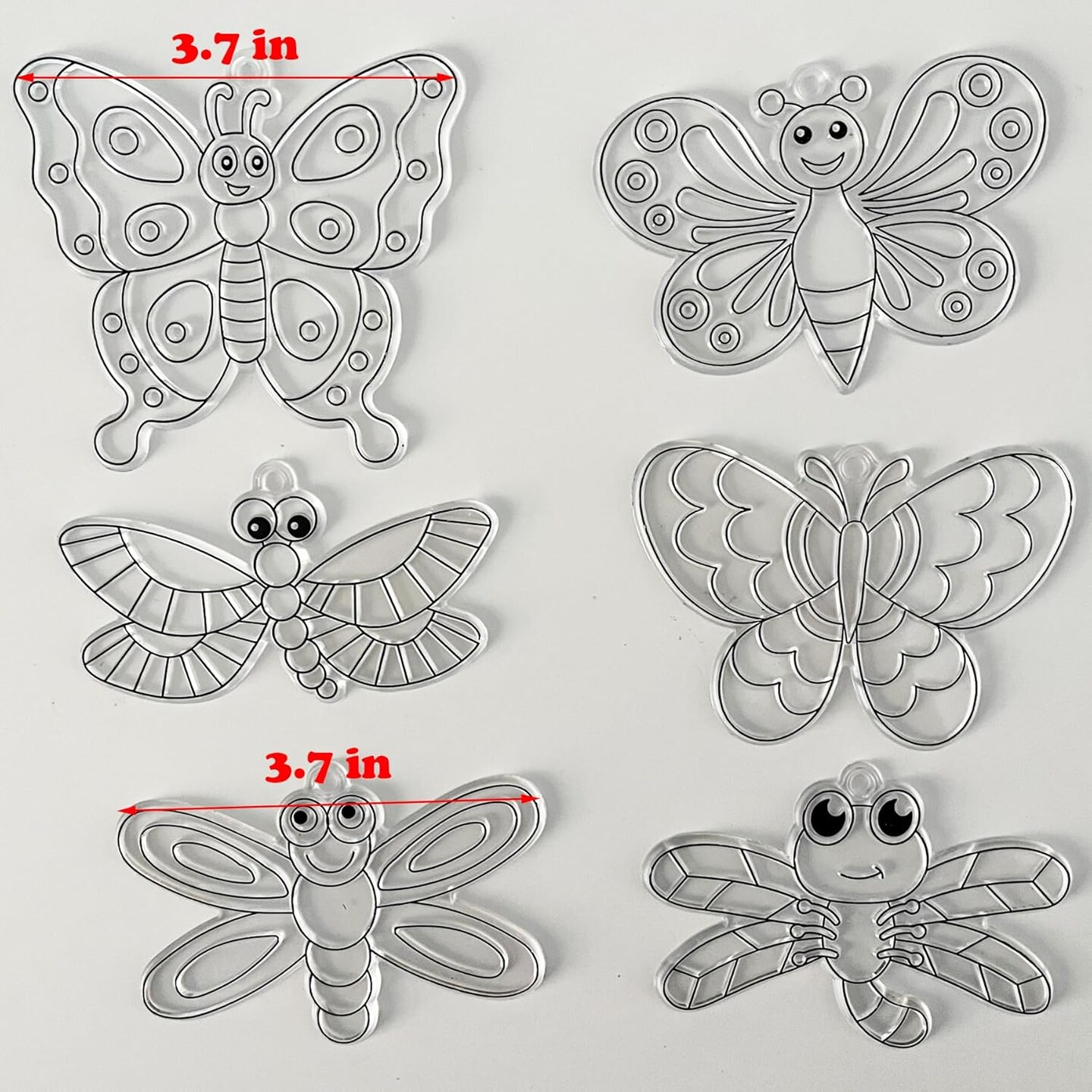 30 Sets Summer Butterfly Suncatchers Crafts Kit Dragonfly Suncatcher DIY Window Paint Art Suncatcher Kits