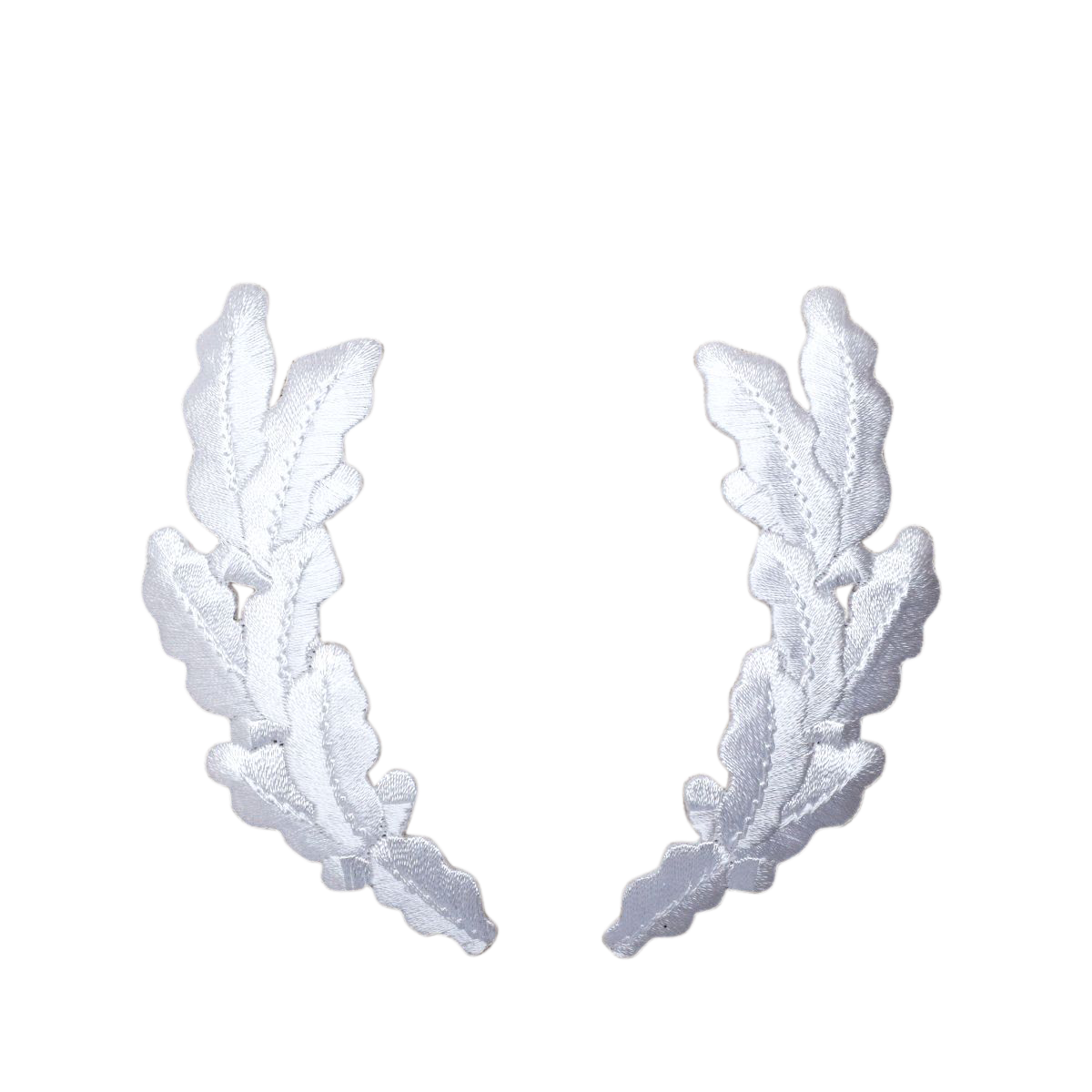 White Scrambled Eggs, Military, Oak Leaves, Embroidered, Iron on Patch