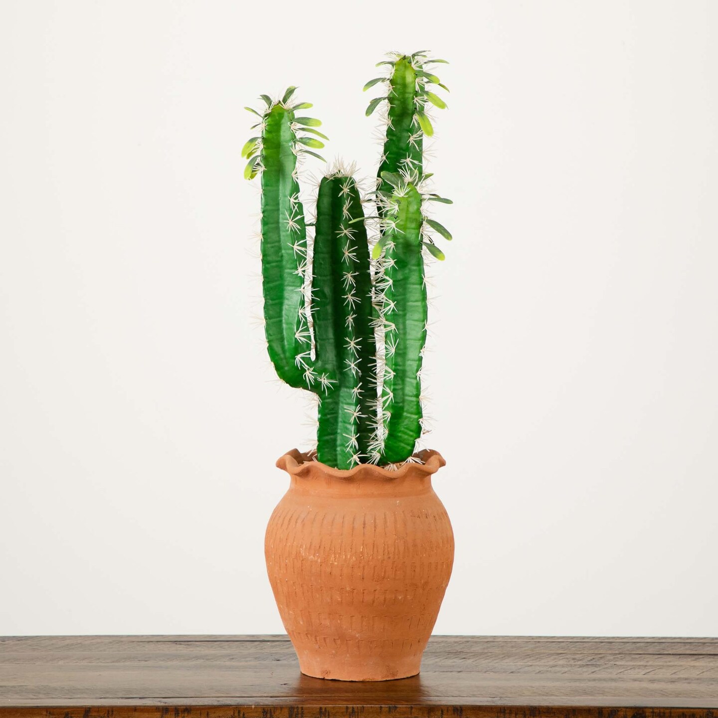 Nearly Natural Cactus Artificial Plant with Planter - 2.25&#x27; - Green