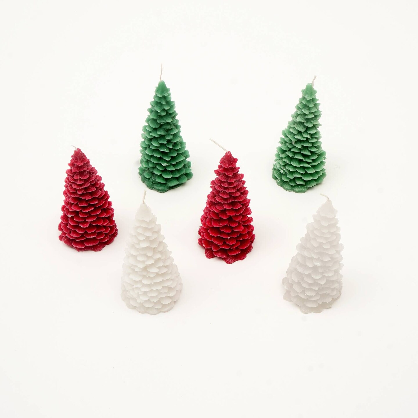 Holiday Luster Candle Box (Green, Red &#x26; White) - 6 Pcs