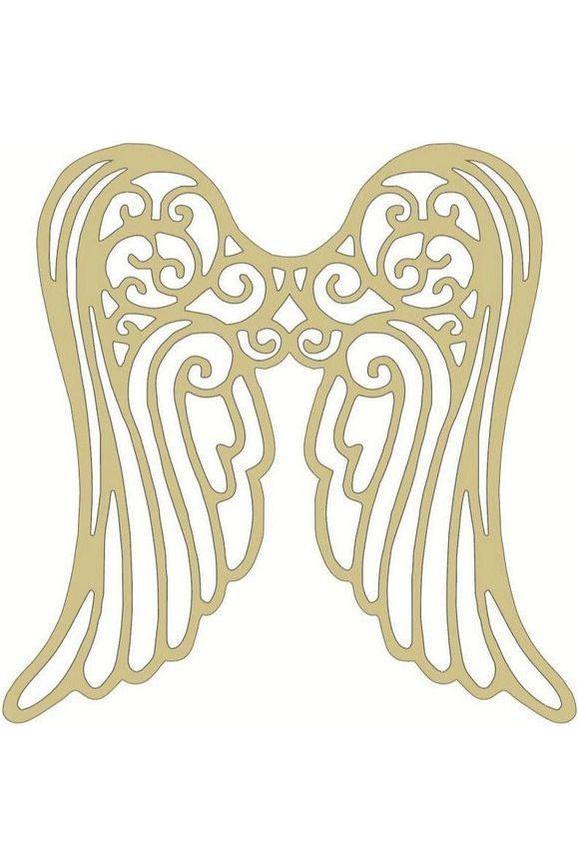 Angel Wings Wood Cutout - Unfinished Wood