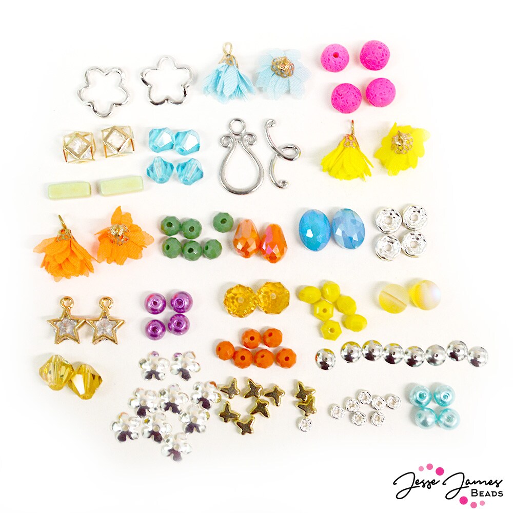Jesse James Beads Bead Mix in Rainbow Water Ice Mini