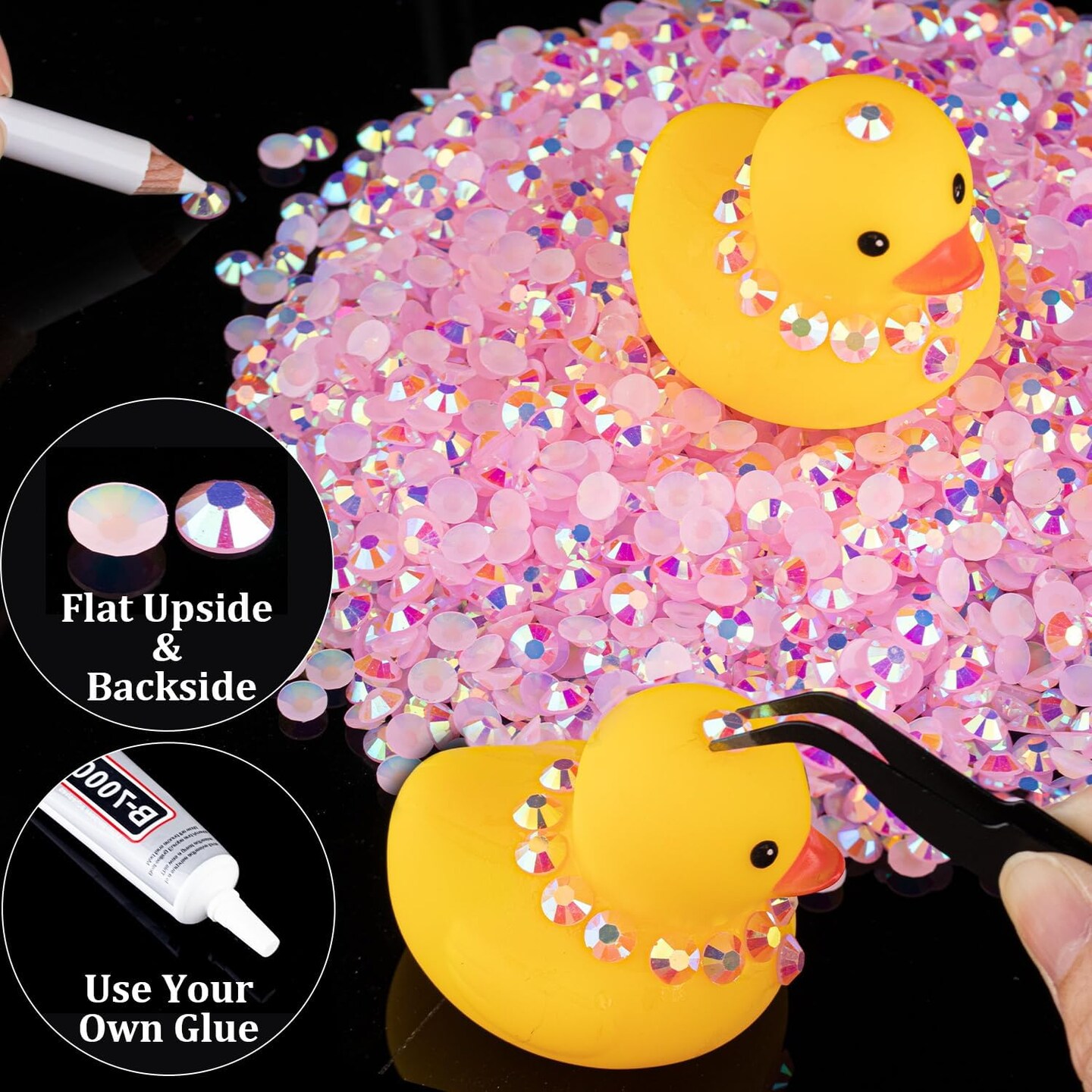 5000pcs 3mm Resin Rhinestones Bulk, Light Pink AB Flatback Round Jelly Rhinestones Bedazzling Non Hotfix Crystal Gems Large Quantity Wholesale for DIY Crafts Clothes Tumblers Face Makeup Manicure