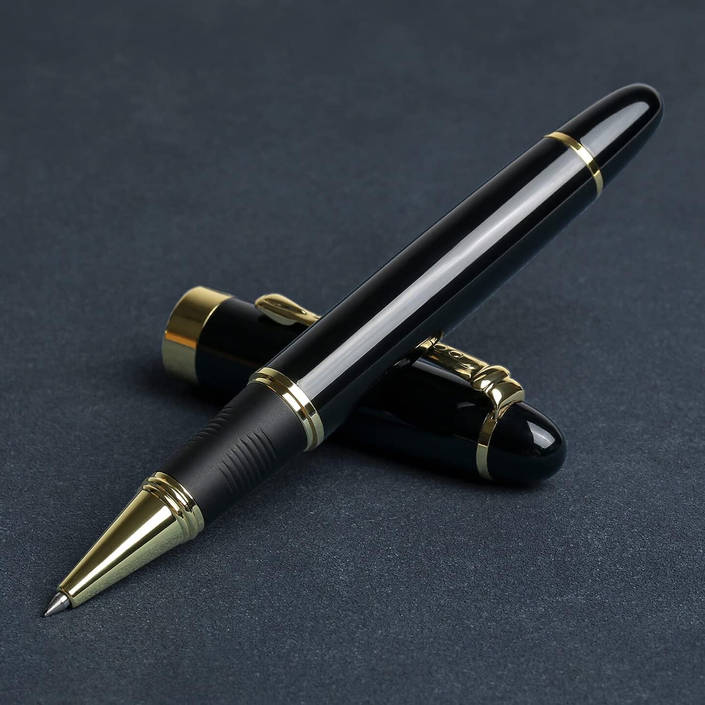 Ballpoint Pens Nice Ball Pen Best Gift for Men Professional Executive Office BallPens Classy Gift Box Ballpoint Black Refill Line width 0.5mm (Black)