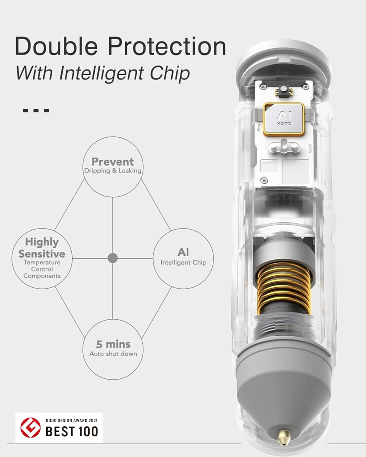 Cordless Hot Glue Gun, Minimalist Style, 30S Heating Fast, Smart-Power-off, Compact Size, USB-C Rechargeable, Intelligent Temperature Control, 10 Glue Sticks for Crafts, DIY Arts, Home Repairs