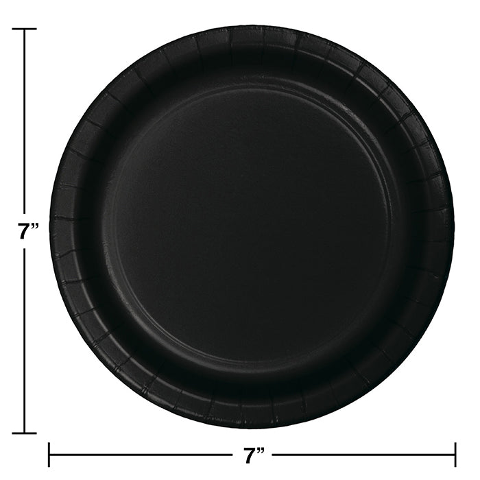 240 pc Bulk Black Velvet Paper 6.75 inch Dessert Plates