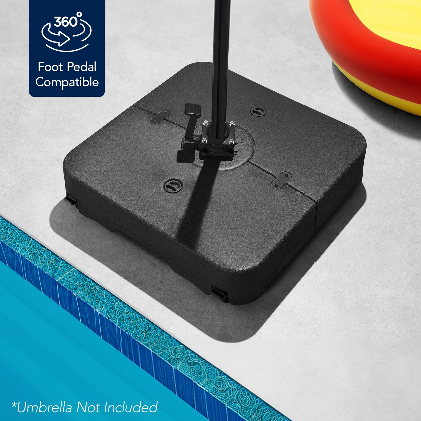 Best Choice Products Heavy-Duty Outdoor Cantilever Base Stand w/ Wheels, Locks, Fillable 330lb Capacity