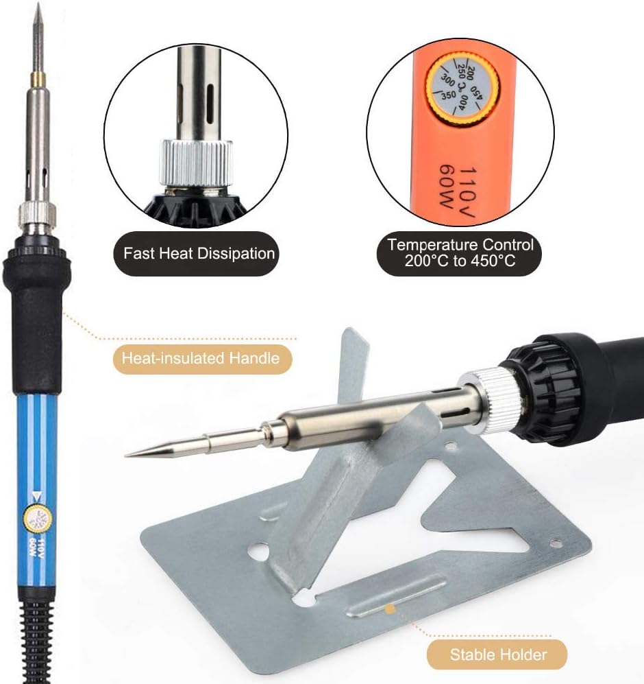 Wood Burning Kit – Adjustable 200–450℃ Pen, Pyrography Tool for Adults & Beginners (Blue).