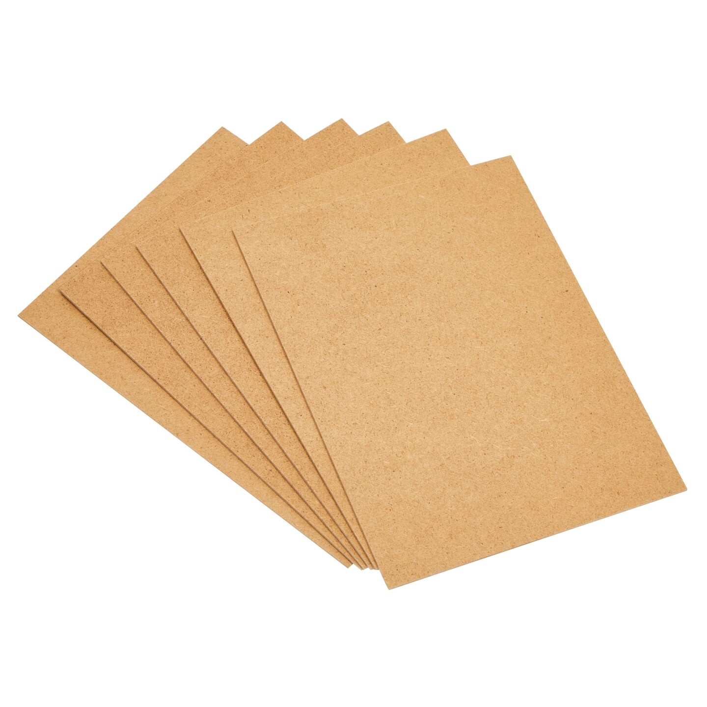 30 Sheets Thin MDF Wood Boards for Crafts, 2mm Medium Density Fiberboard (6 x 8 In, Brown)