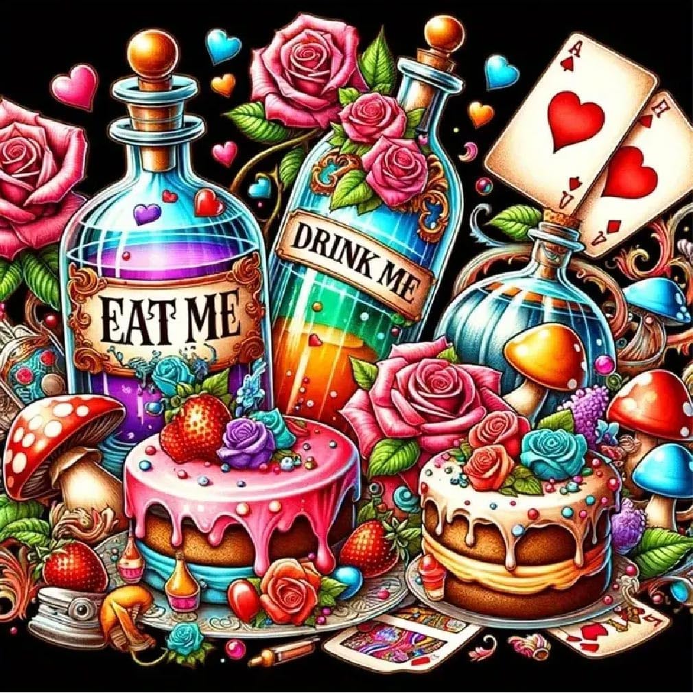 Christmas 5D Diamond Painting Kits for Adults Beginners,DIY Winter Cake Diamond Art,Full Round Drill Diamond Dot Gem Art Kits, Party Home Wall Decor