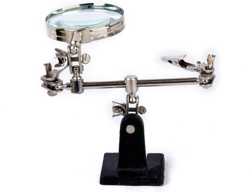Helping Hand with Magnifier Helping Tool Kit for Watch Repair Jewelry Repair