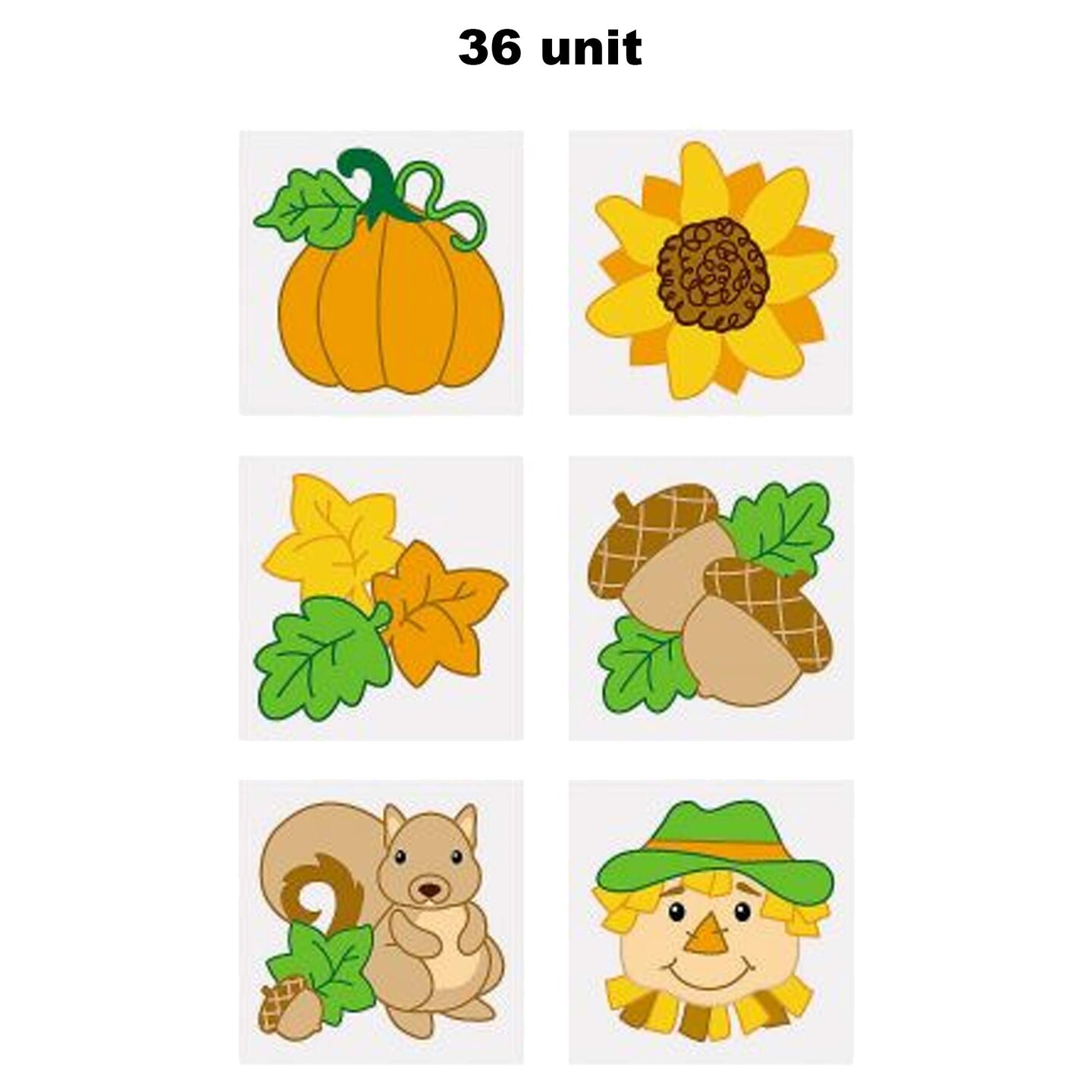 Mini Fall Tattoos 1 1/4 Inches Diameter