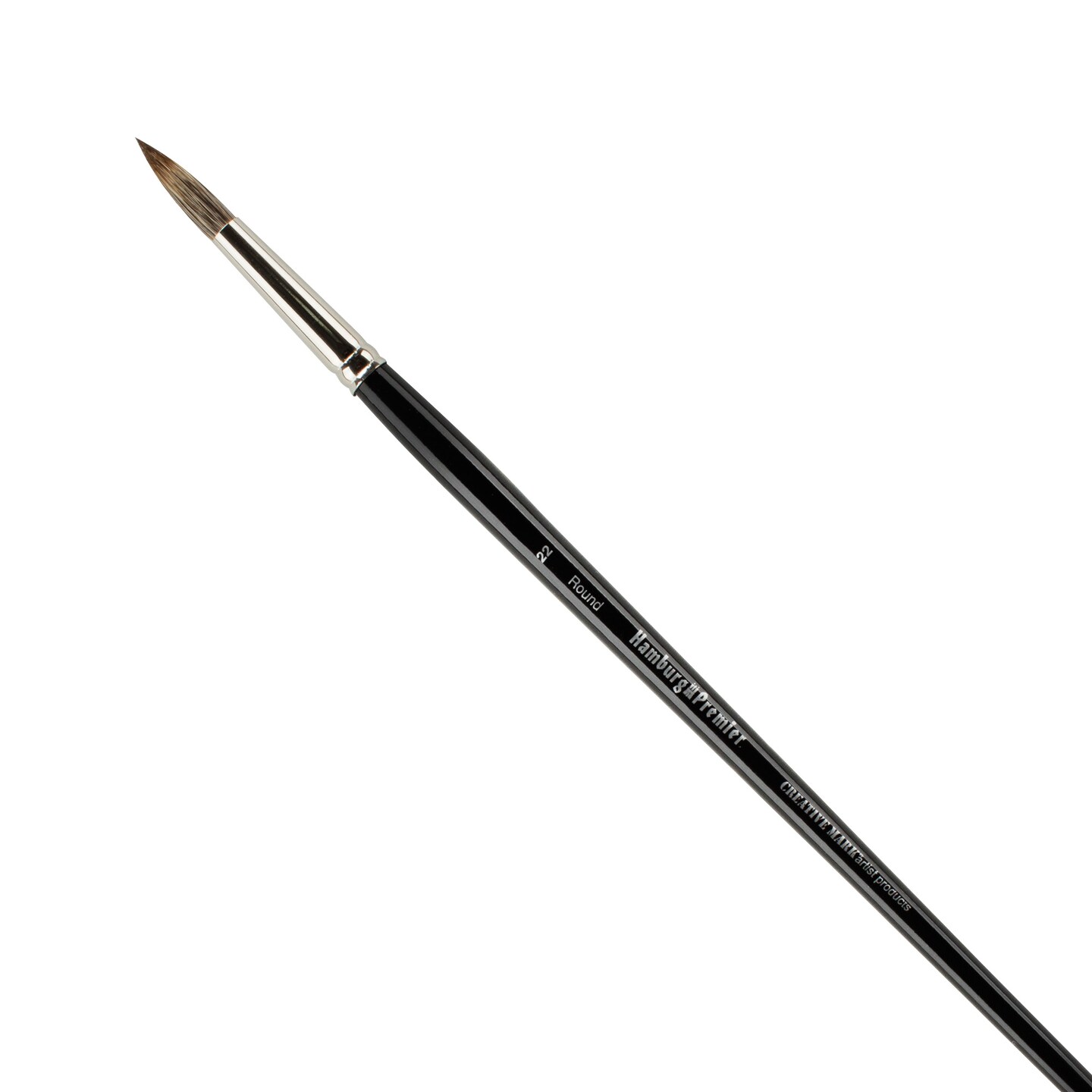 Creative Mark Hamburg Premiere Professional Oil Painting Brushes - Round #22 Oil Paint Brush - Handmade in Germany, Natural &#x26; Synthetic Hair Blend, Long Triple-Lacquered Birch Handle