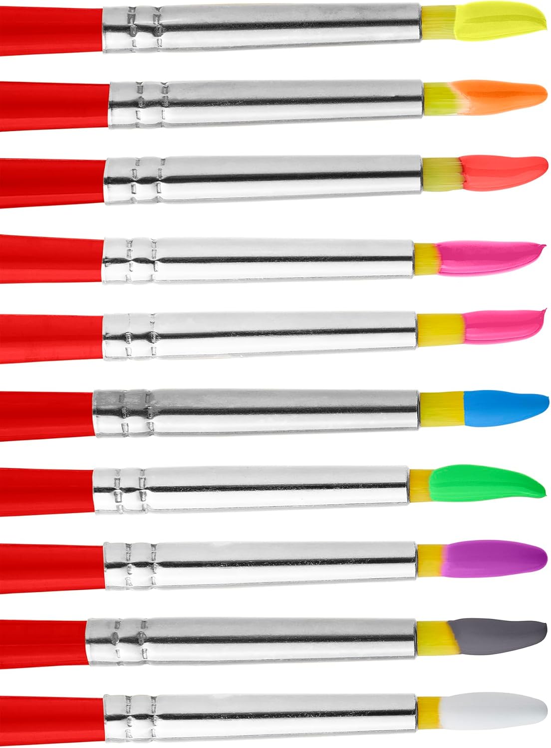 Neon Washable Tempera Paint For Kids Bulk Pack 10ct, Assorted Fluorescent Colors Tempera Paint Set 8oz each bottle