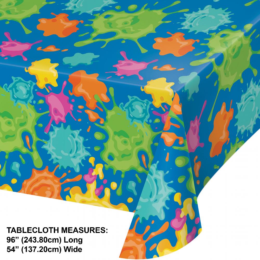 6 pc Bulk Splatter Paper Tablecloths