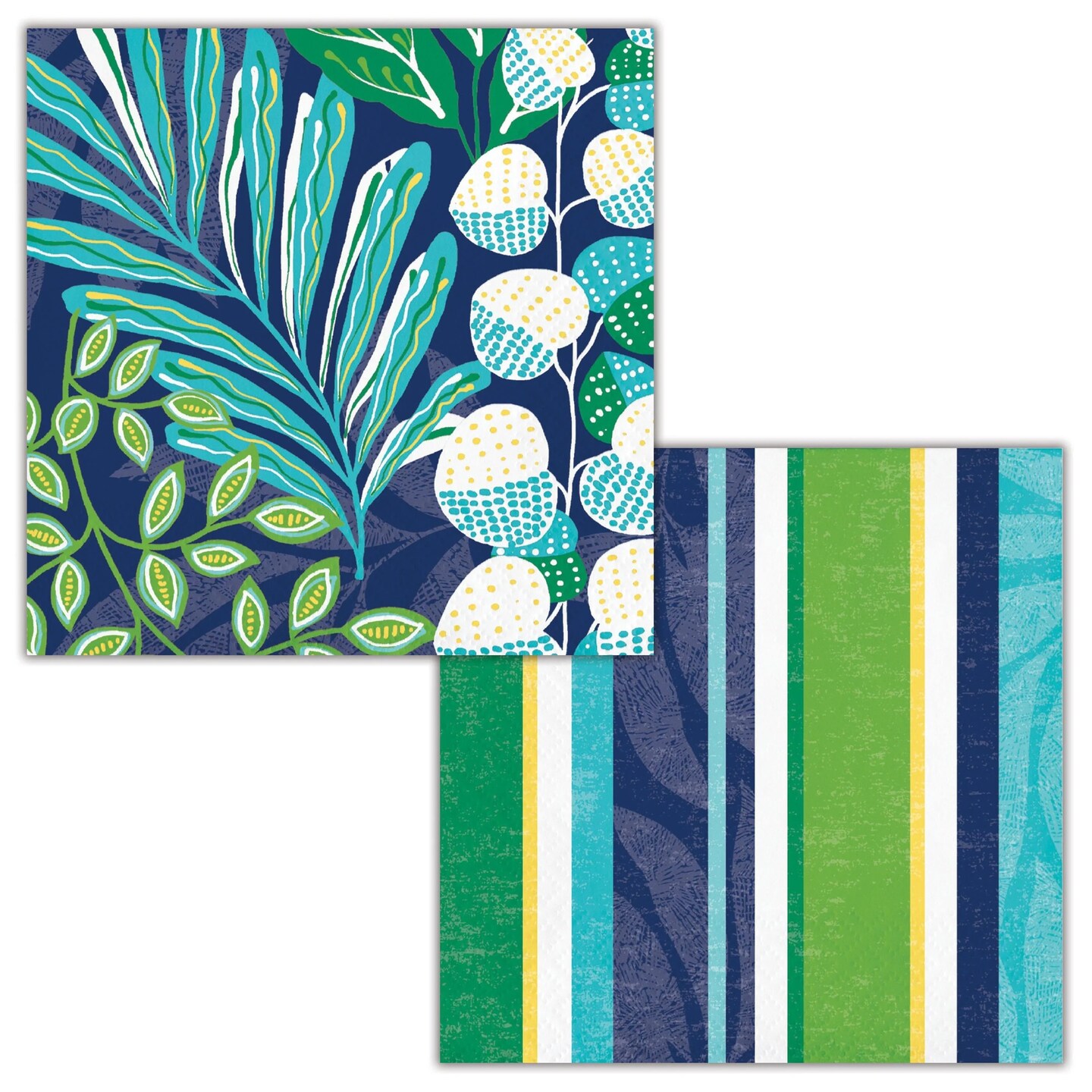 288 pc Bulk Peaceful Palms 24 pc Bulk 2ply Beverage Napkin