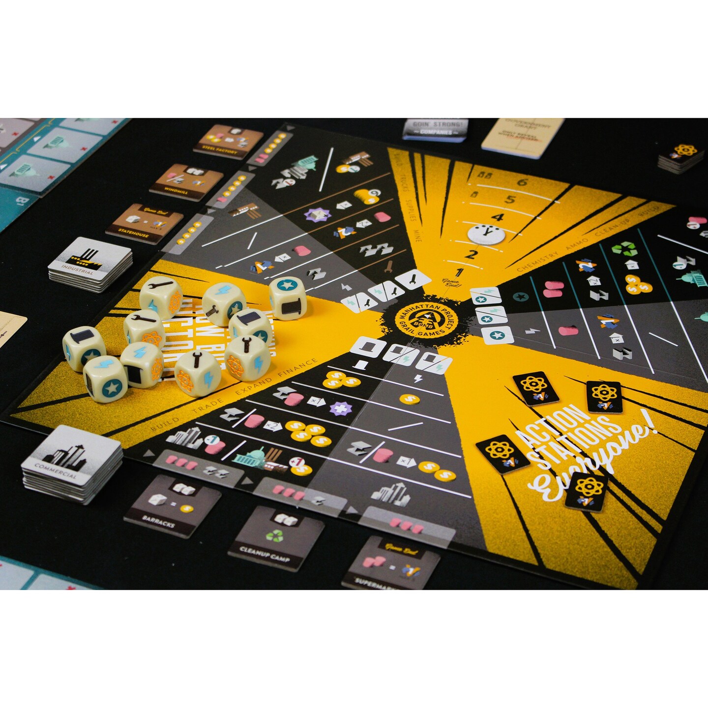 Matagot: Manhattan Project: War Machine - Strategy Board Game, Grow &#x26; Develop A Nation, Building &#x26; Resource Management, Age 12+, 1-4 Player, 30-60 Min