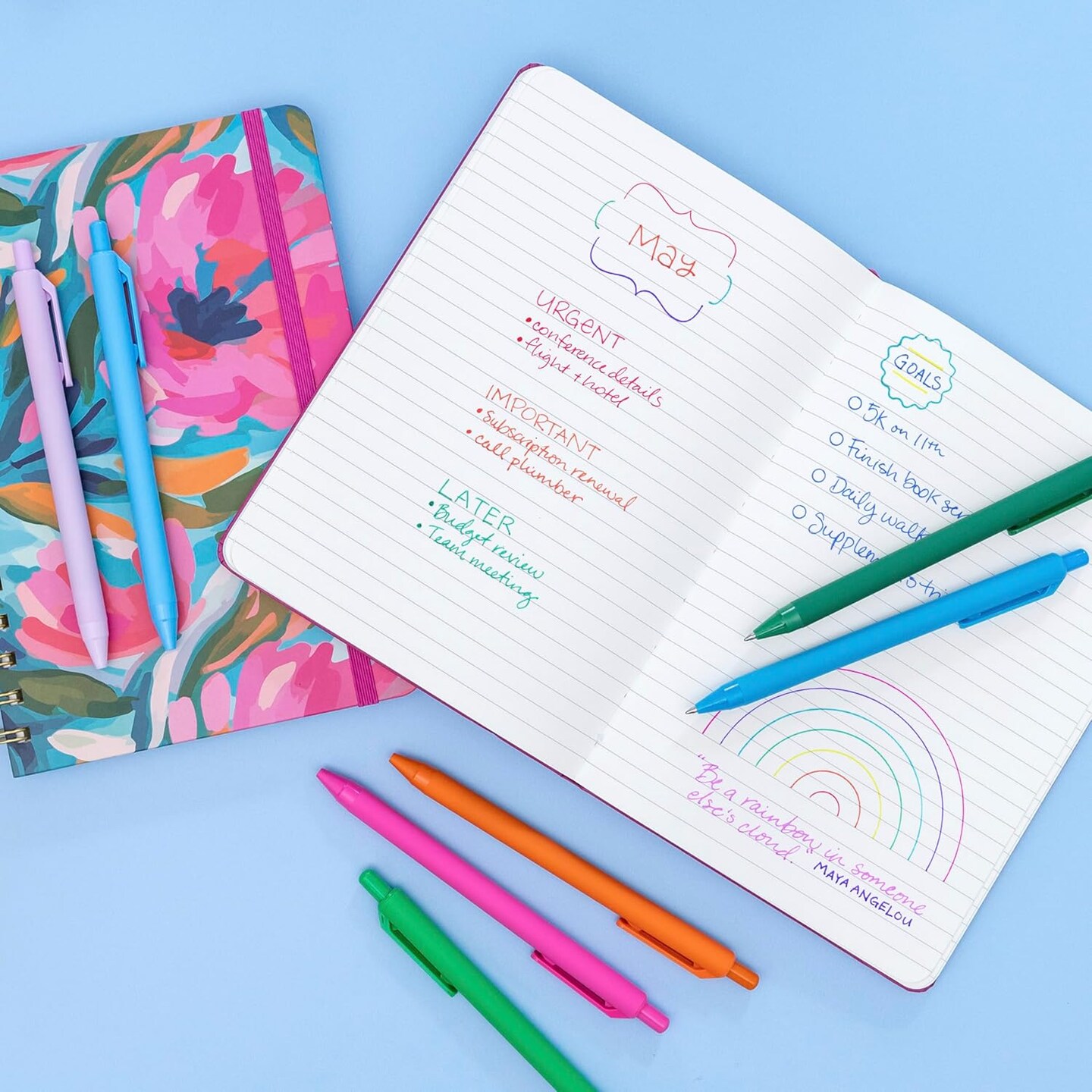 Gel Pens With Retractable Medium Point (0.7mm), 20 Pack Colored Gel Pens, Assorted Colors, Smooth Writing Pens For Journals, Notebooks, Note Pads, Drawing, Office &#x26; School Supplies