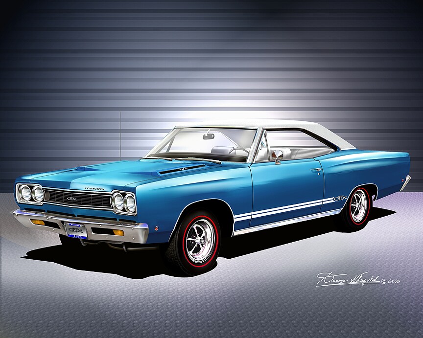 1968 Plymouth GTX - B5 BLUE - Fine Art Print by Danny Whitfield