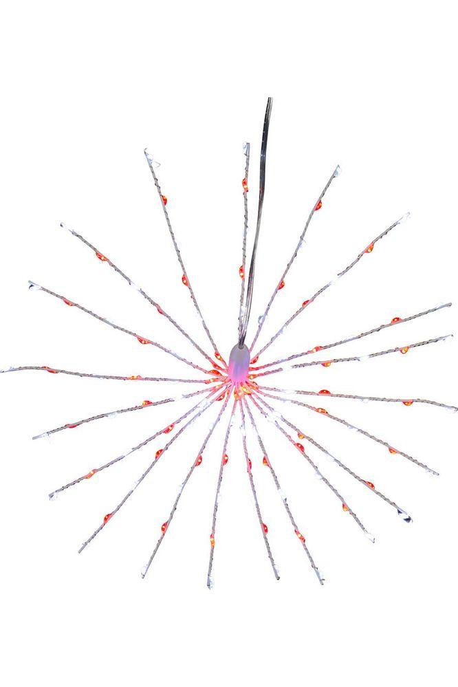 11.8&#x22; 120 Light Red and Pure White Starburst