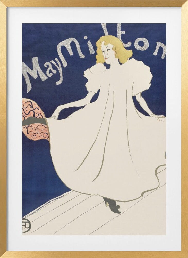 May Milton Poster(1895) by TOULOUSE LAUTREC Framed Art