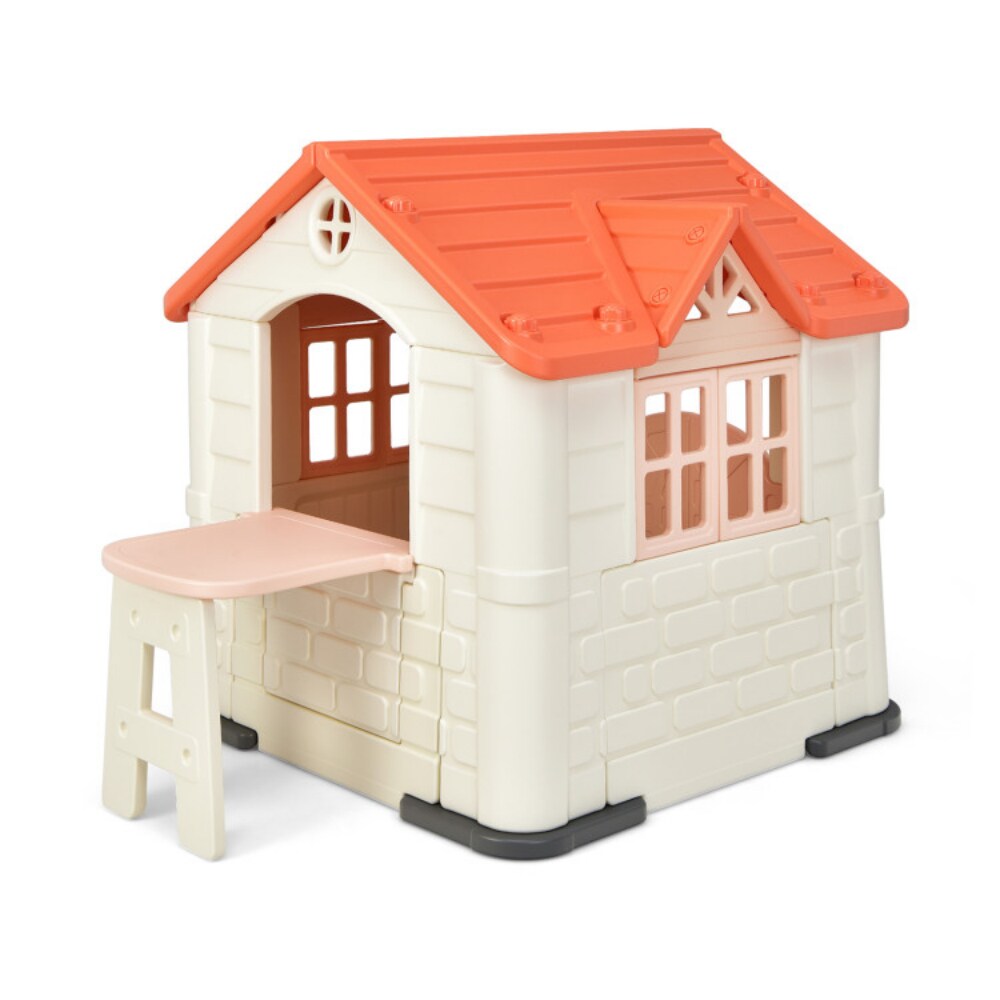 HDPE Playhouse Set with Slide, Table and Cover for Kids
