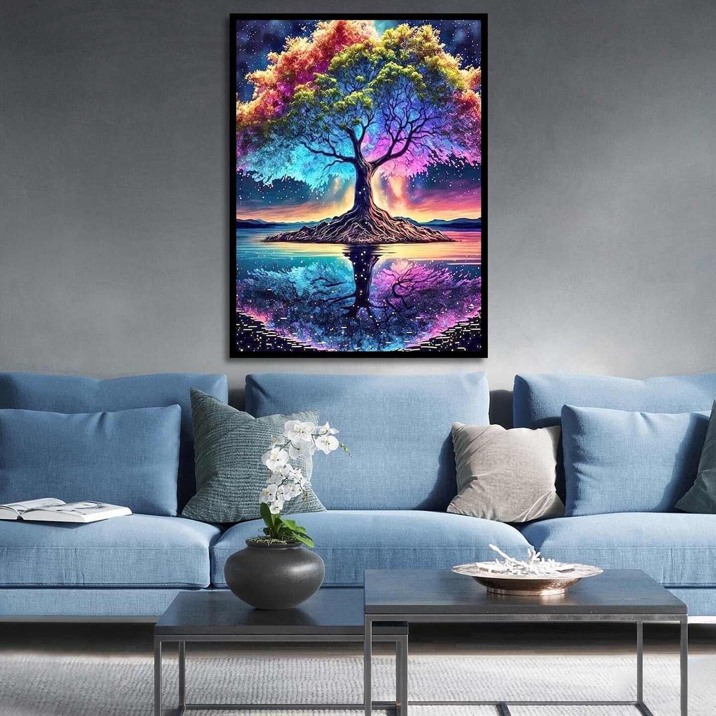 DIY 5D Diamond Painting Kits for Adults Diamond Art Tree of Life Diamond Painting Full Drill Crystal Rhinestone Embroidery Craft Kits for Home Wall Decor Gifts, Diamond Art Kits B10045