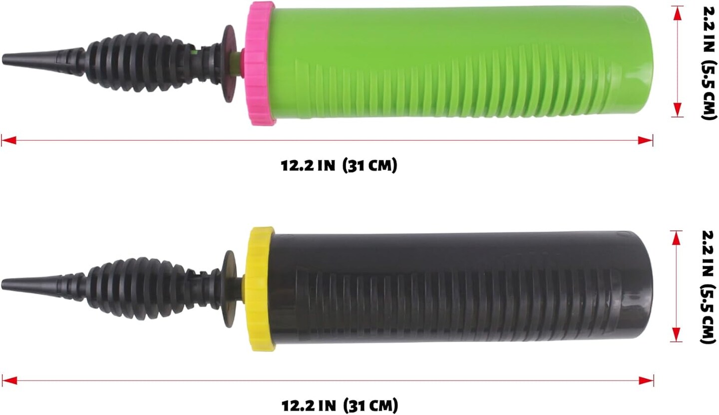 Balloon Pump Handheld Two-Way Dual Action Balloon Inflator Pumping for Foil Latex Twisting Balloon
