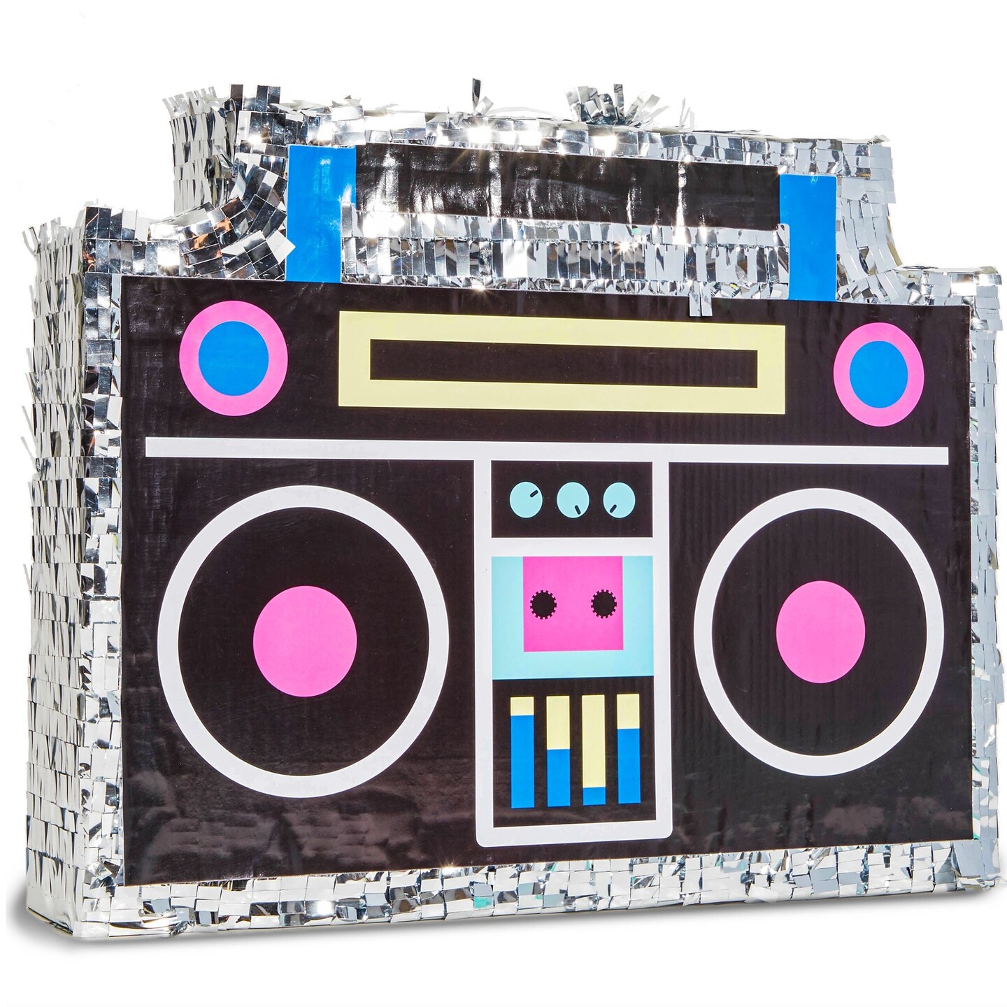 Boombox Pinata - 80s and 90s Theme Party Decorations, Hip Hop, Retro Birthday Supplies (16.5x12.8x3 In)