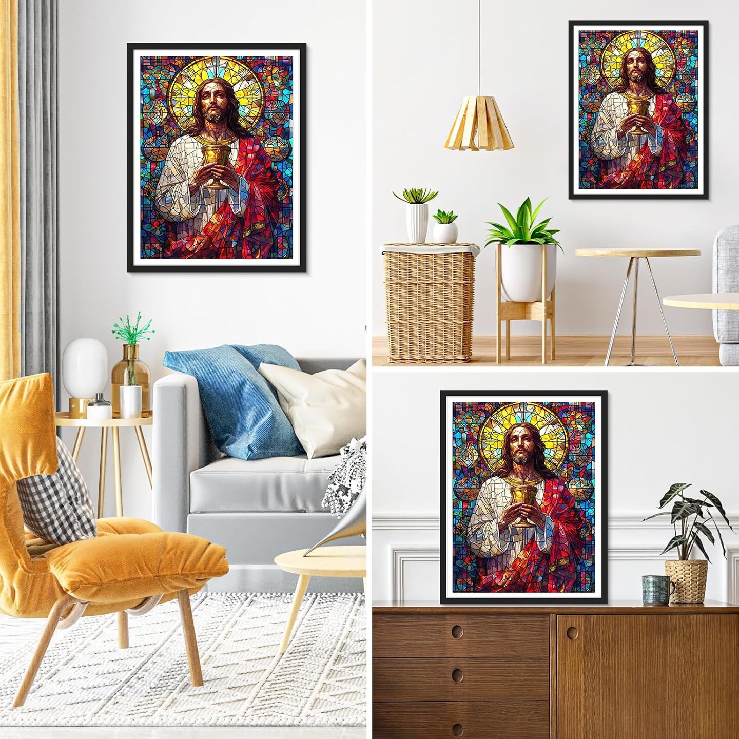 Jesus Diamond Painting for Adults,5D Diamond Art Kits, Full Drill Diamond Dots Paintings for Beginners, Diamond Art Painting Kits