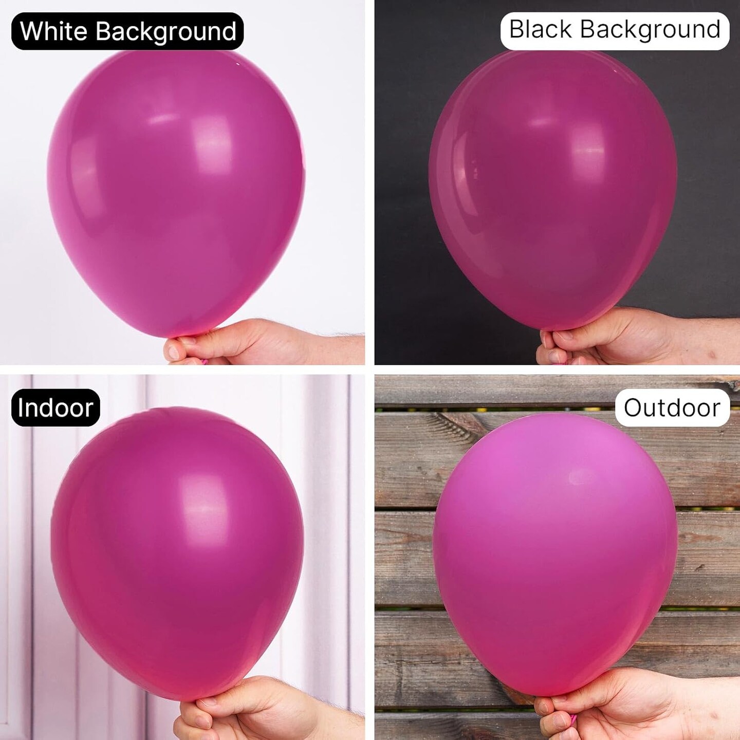 Hot Pink Balloons 50 pcs 12 Inch Magenta Fuchsia Dark Pink Latex Helium Balloons for Valentine&#x27;s Day Baby Shower Bachelorette Bridal Shower Birthday Party Decorations Pink