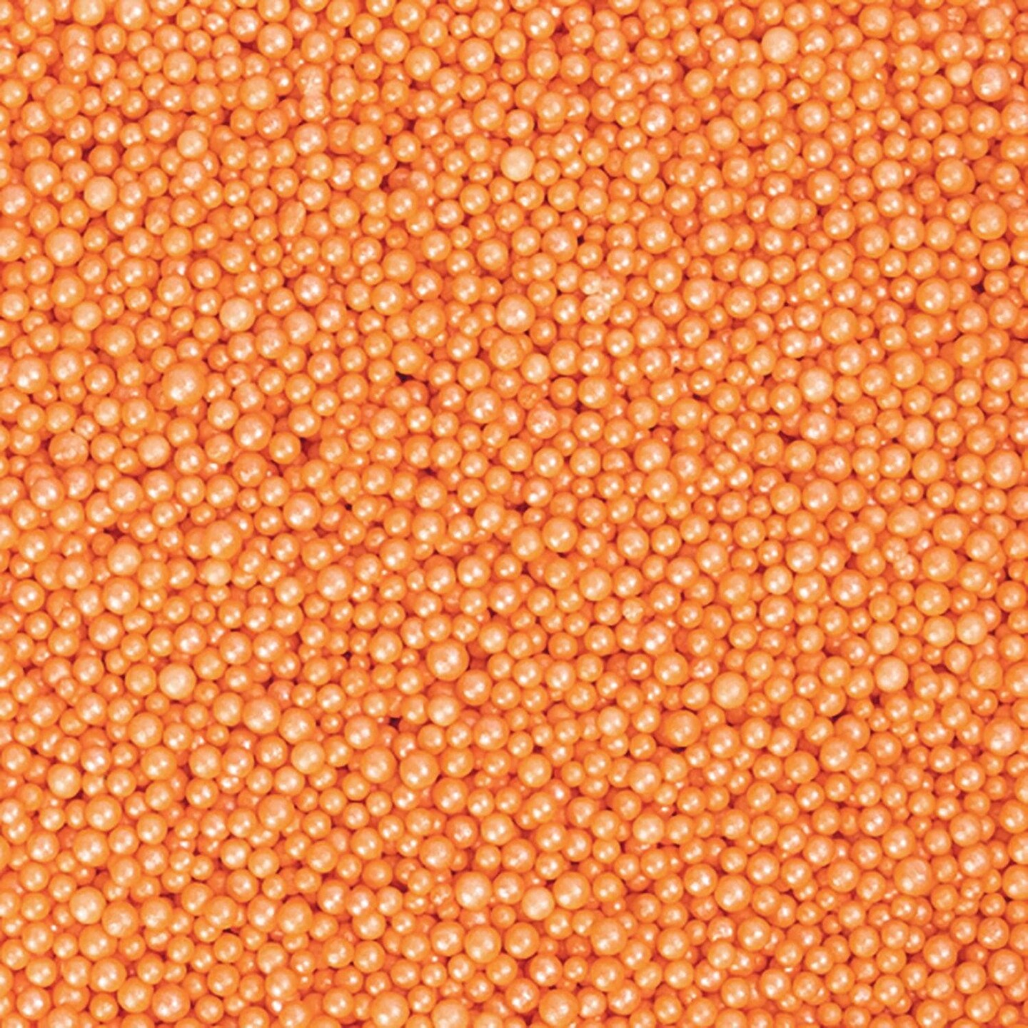 Krazy Sprinkles - Light Orange Pearl Mini Beads (1/2 Cup, 1x Jar) for Cakes, Ice Cream & Cookies