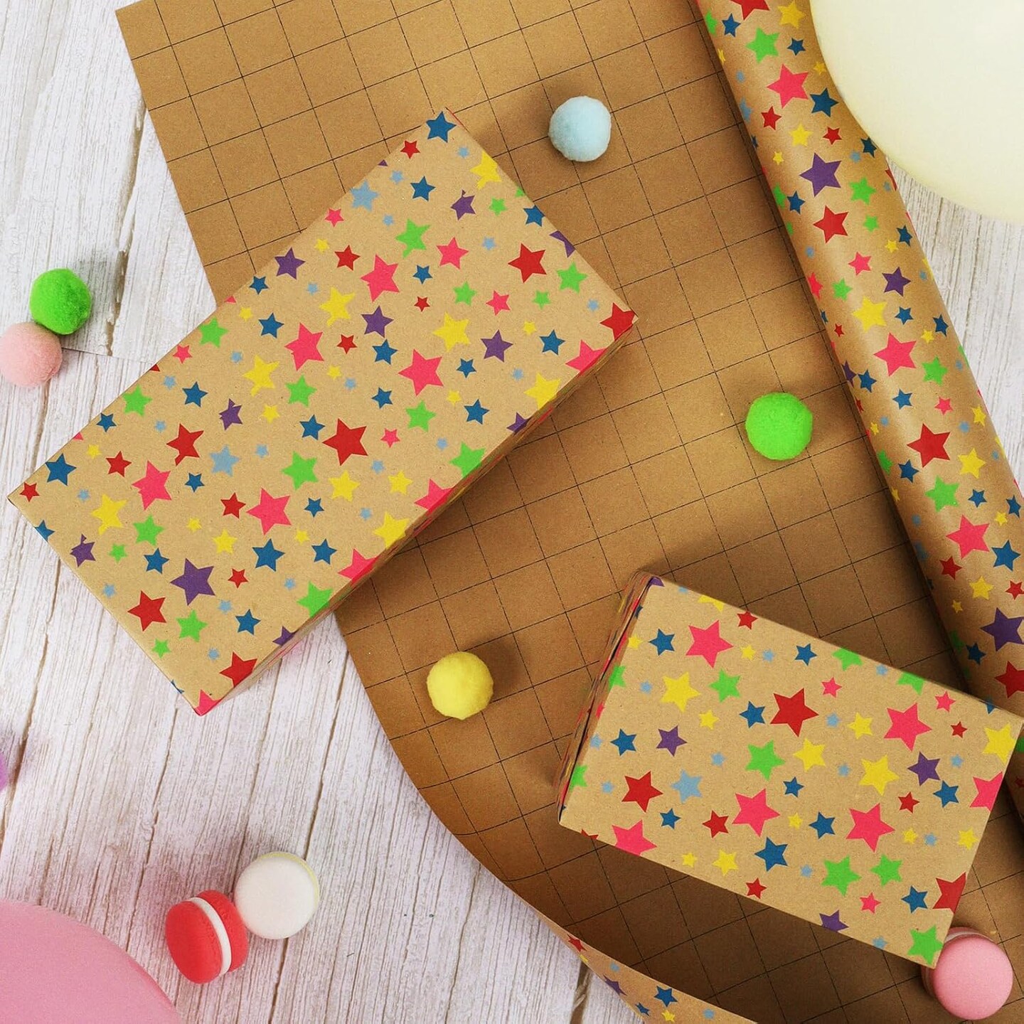 Birthday Wrapping Paper Roll for Kids, 30 Inch x 33 Feet (83 sq. ft)