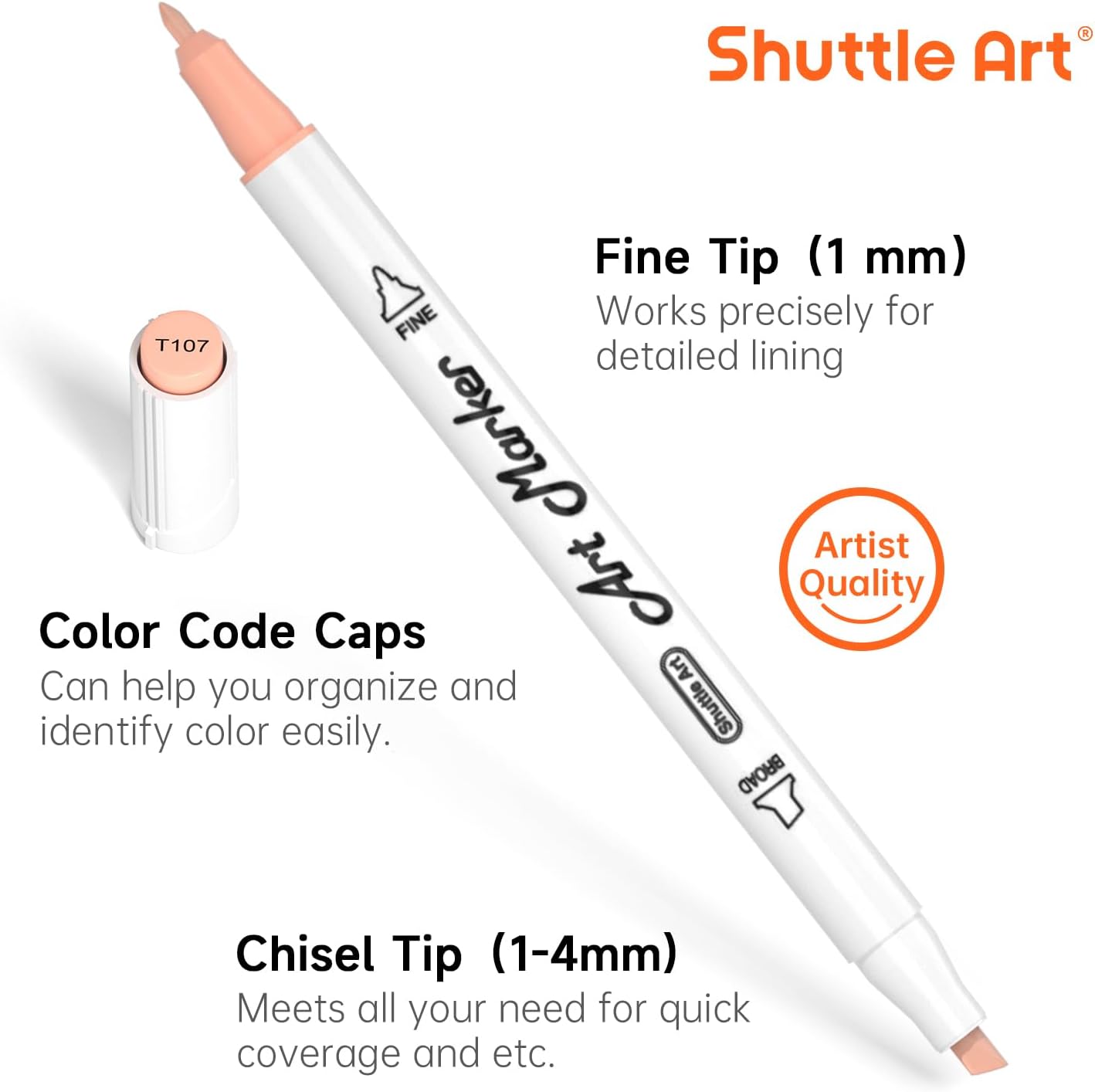 30-Color Skin Tone & Hair Dual-Tip Alcohol Marker Set – Includes Blender for Portraits, Comics & Anime