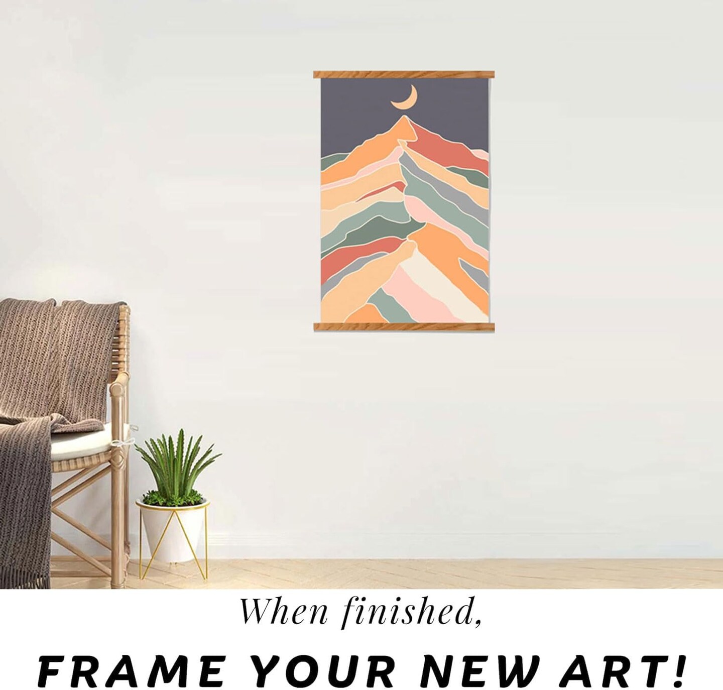 Paint by Numbers Kit, Beginner Friendly Adult Paint by Number Kits - Artistic Painting Kit for Mindful Creativity Sip and Paint Art Kit