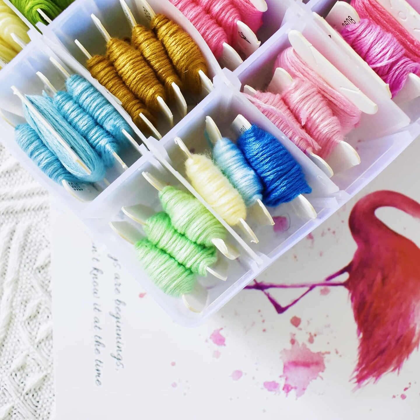Embroidery Floss - 276pcs Embroidery Thread and Accessories - Colors are Labeled with Std Codes - Perfect Thread for Cross Stitch, Hand Embroidery