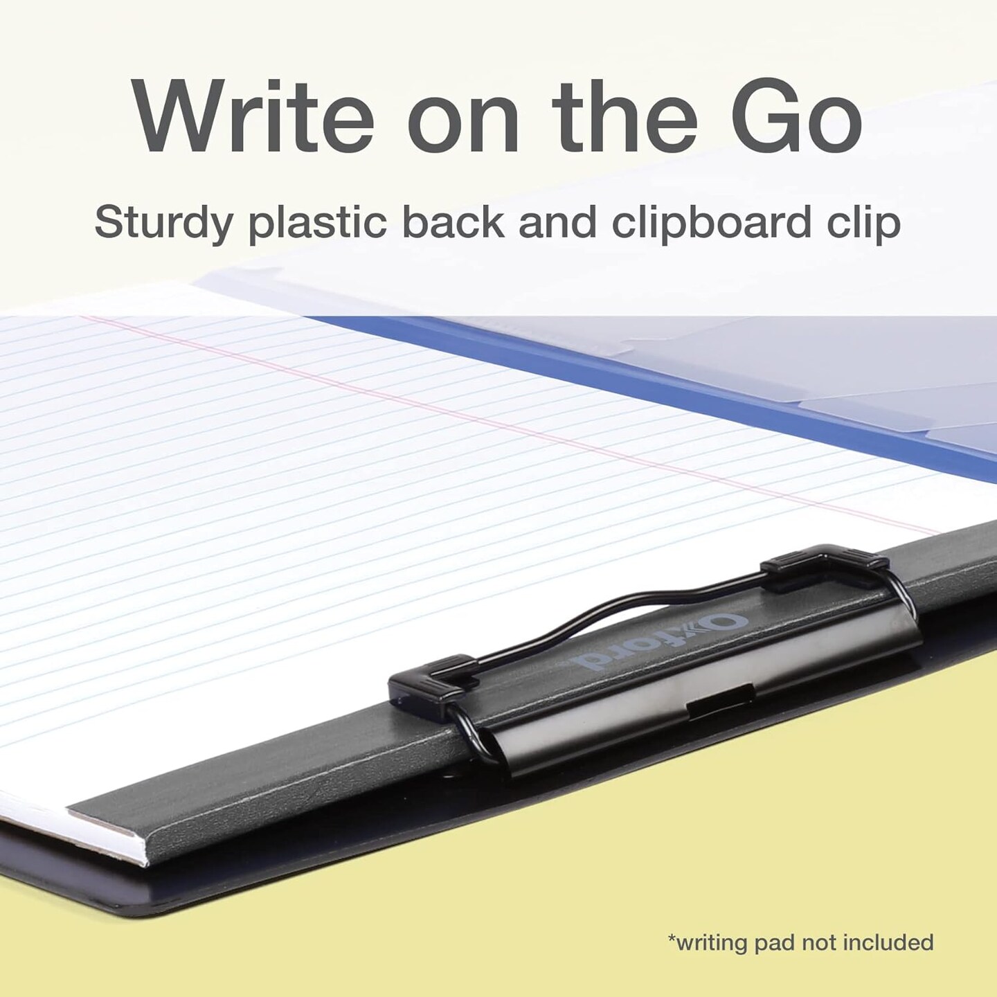 2-Pack Clipboard Folio with Storage – 4 Pockets & Pen Holder, Gray/Black & Blue/Black