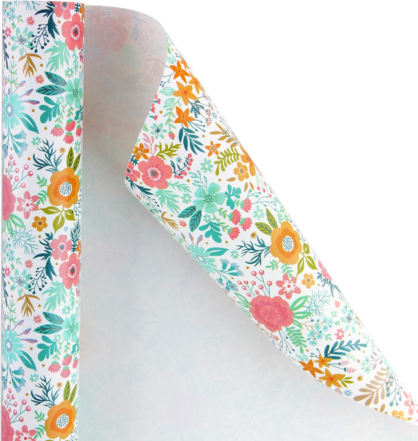 Jumbo Floral Wrapping Paper Roll - 30 Inch x 33 Feet