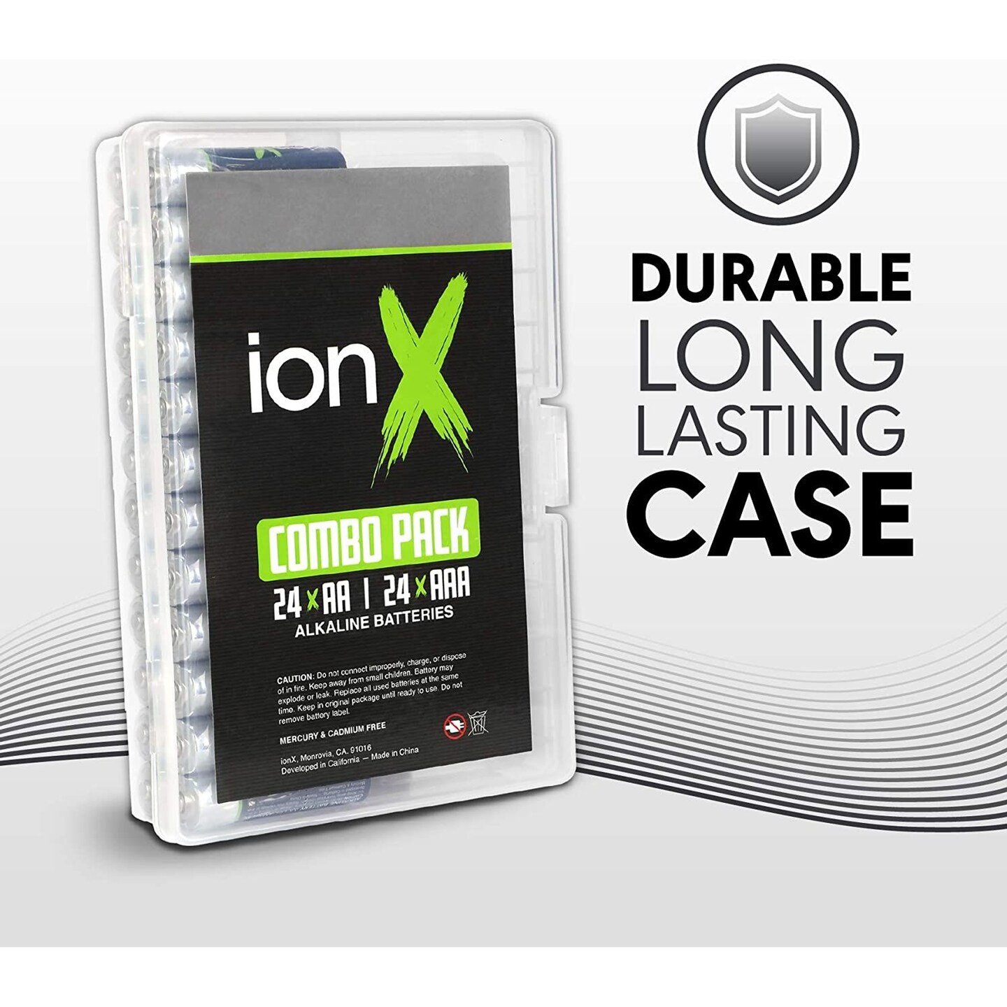 Premium Batteries - 24 AA and 24 AAA Batteries, High Performance Alkaline 1.5 Volt Battery Set in Durable Reusable Plastic Storage Case