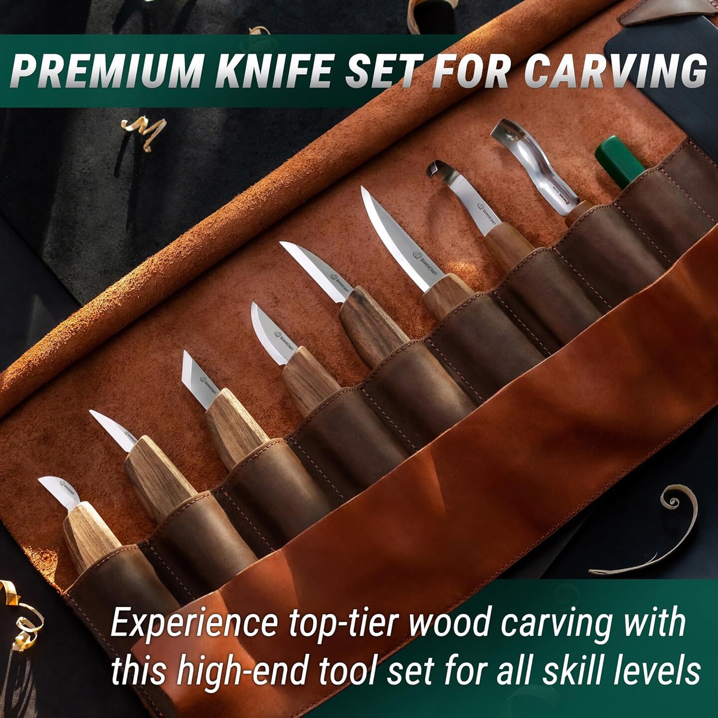 Deluxe Wood Carving Kit S18X - Wood Carving Knife Set - Spoon Carving Tools Set - Whittling Knives Kit - Woodworking Kit Wood Carving Tools Kit Large Whittling Kit S18X