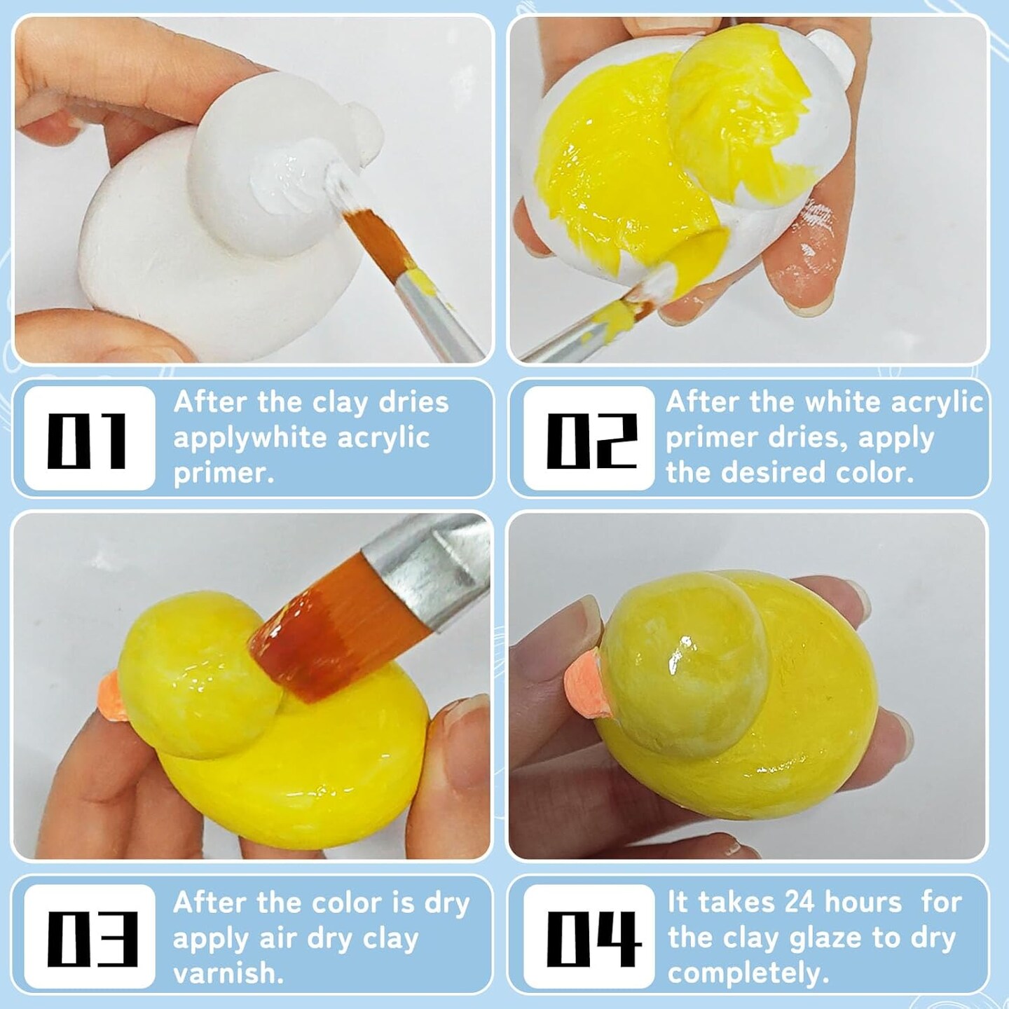 100ml Air Dry Clay Varnish - Sealant &#x26; Glaze, Prevents Cracking, Scratches &#x26; Wear, Adds Glossy Effect