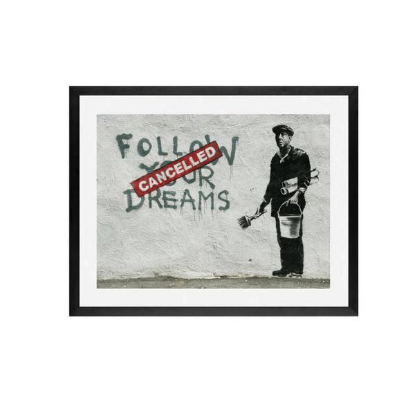 Banksy Street Graffiti Art Set of 6 framed art Classic Framed Canvas prints