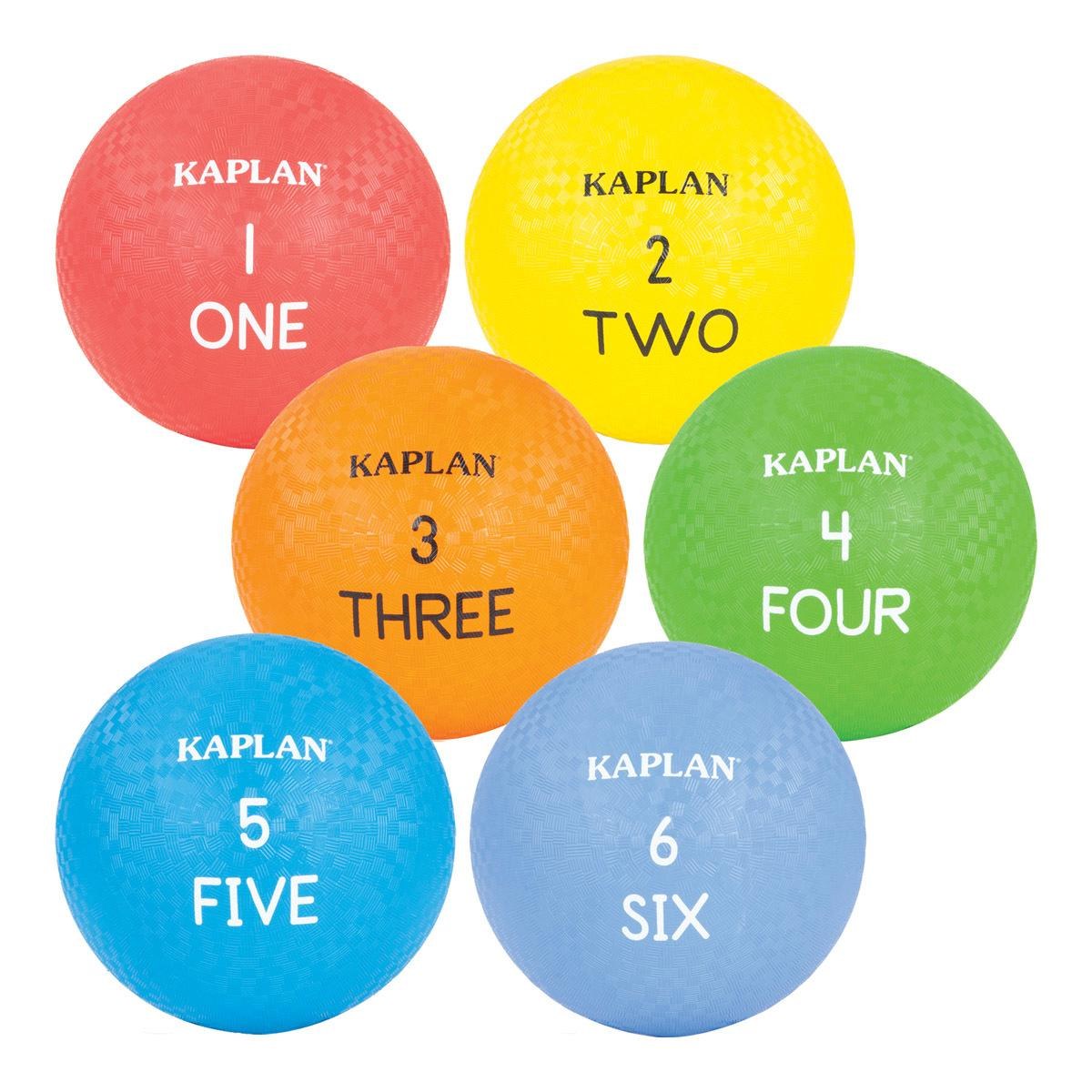 Kaplan Early Learning Company Colored Playground Balls - Set of 6