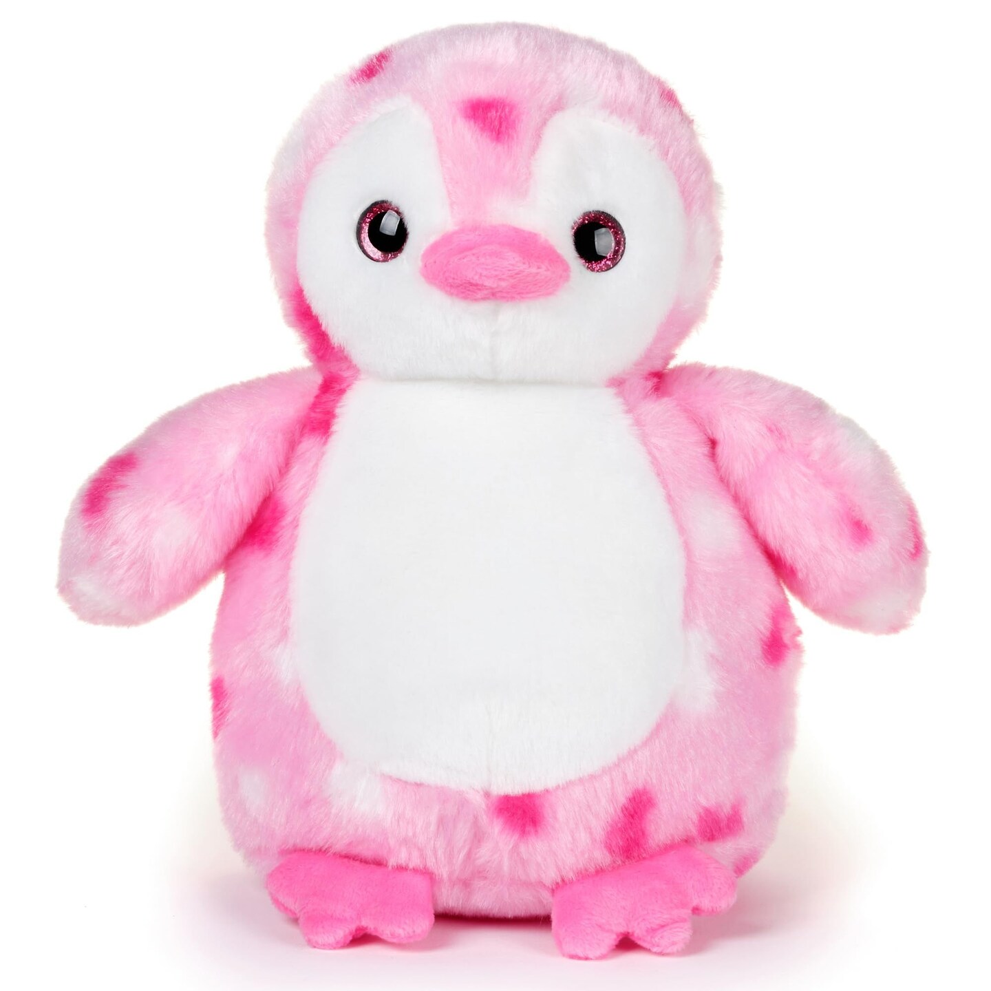 Bearington Precious Heart Penguin Stuffed Animal - 9" Pink and White Valentines Stuffed Animal with Soft Fur and Weighted Inner Bean Bags - Adorable Valentines Day Plush Gift for Kids and Girlfriend