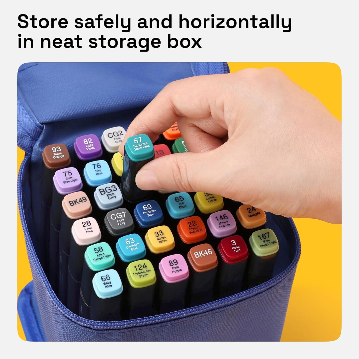 36-Color Dual-Tip Alcohol Marker Set – No-Bleed Ink with Case, Fine & Chisel Tips for Sketching & Coloring