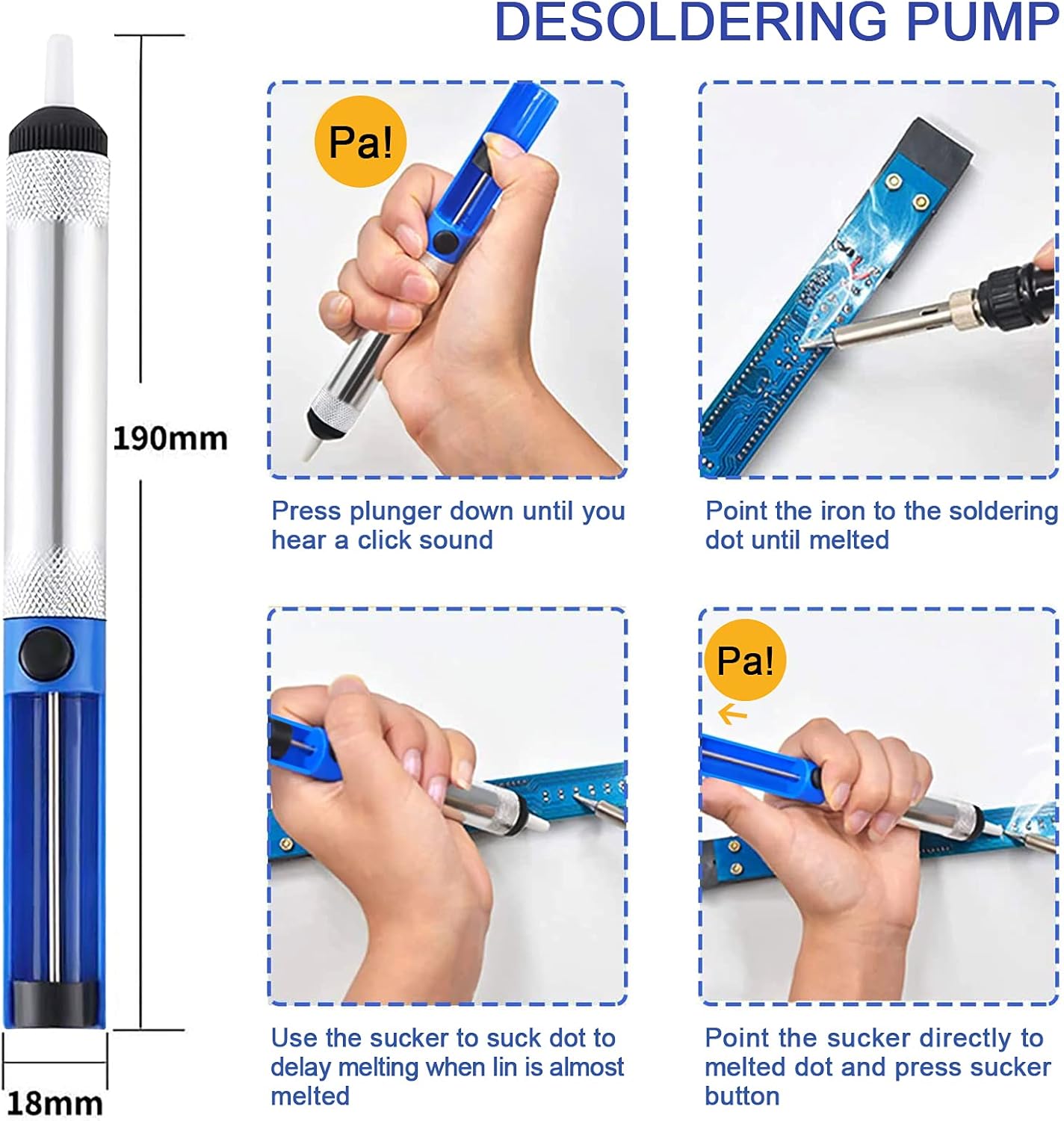 116-Piece Professional Wood Burning Kit – Adjustable 220–480℃ Pen for Pyrography, Carving, Embossing & Soldering.